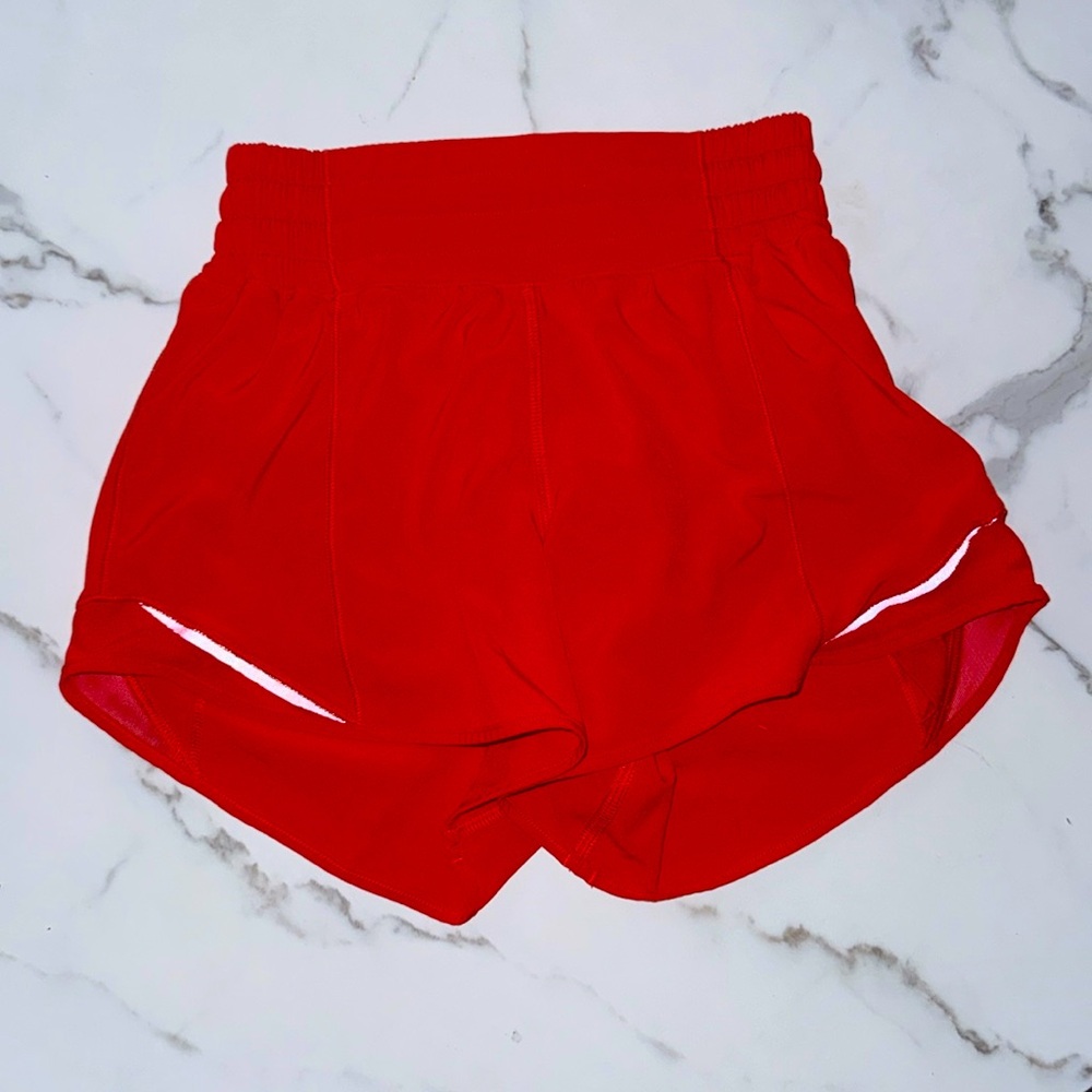 Dark Red Hotty Hot High-Rise Lined Short 4"